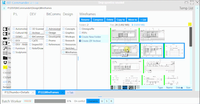 Drag&Drop between panels in any direction