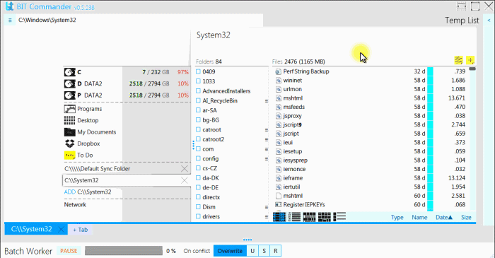 Quick single key file view filtering